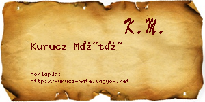 Kurucz Máté névjegykártya